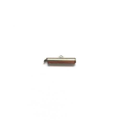 Embout pour tissage argenté en laiton 19,5mm x1 ou x10 app-192