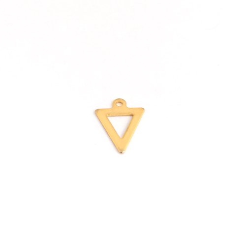 Breloque triangle doré acier inoxydable 12x10mm do7-6