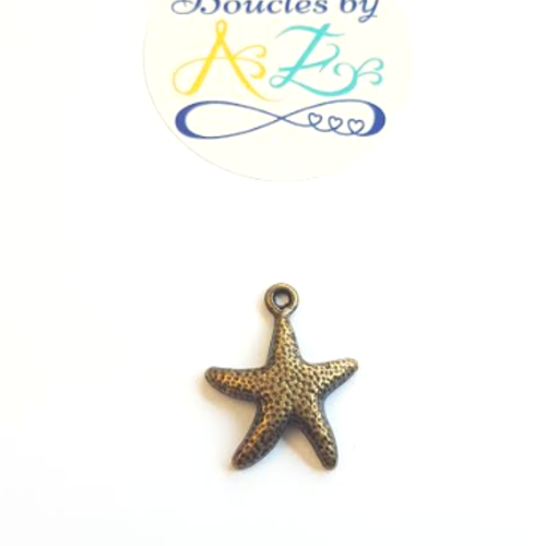 *breloque étoile de mer bronze 23x19mm br2-4.*
