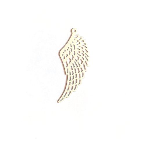 Estampe filigrane aile d'ange blanche 50x20mm geblc-61