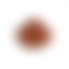 Estampe filigrane goutte marron cuivré 49x39mm gema-11