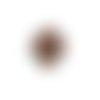 Estampe filigrane feuille marron en métal 38x20mm x1 ou x10 gema-17