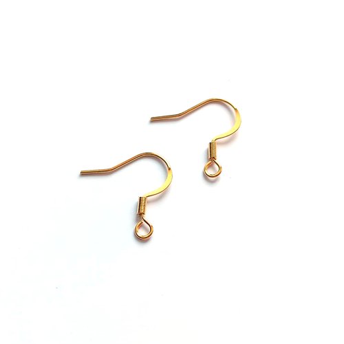 Crochets d'oreilles plats dorés en acier inoxydable 18 mm sbocr-31