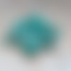 Perles rondes tricolores turquoise/noir/blanc 6mm ptu8-3
