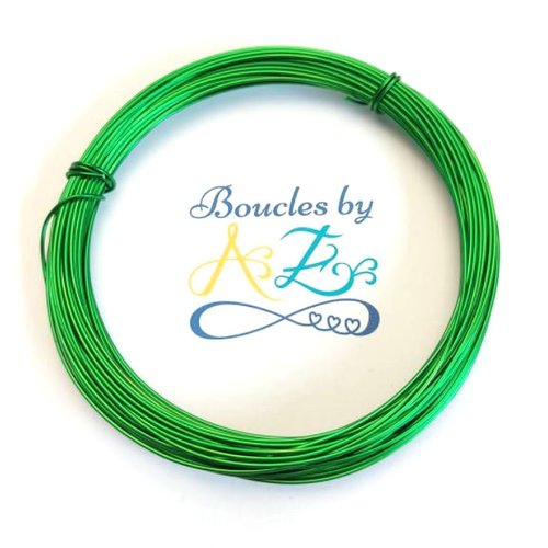 *fil aluminium vert 0,8mm x10 mètres fcab08-14*