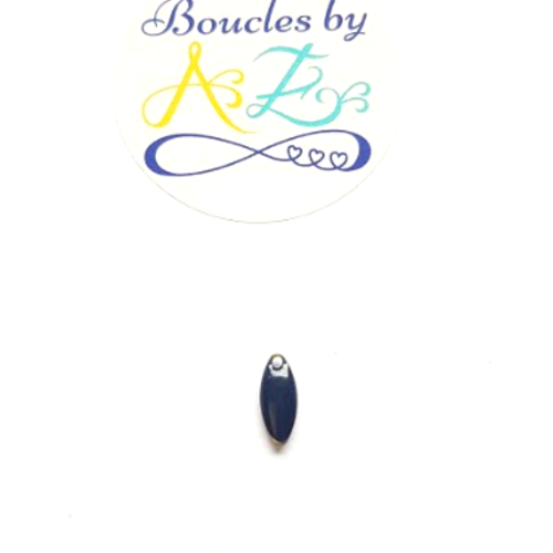 *sequin émaillé navette bleu marine 10x4mm ble4-8*