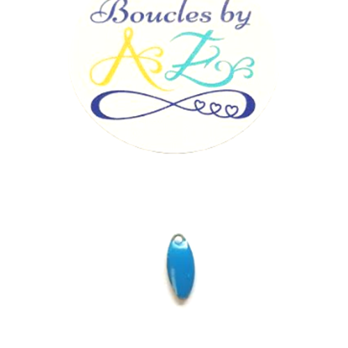 *sequin émaillé navette bleue 10x4mm ble23-8.*