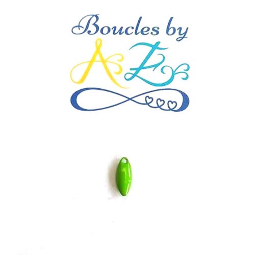 *sequin émaillé navette verte 10x4mm ve4-10*