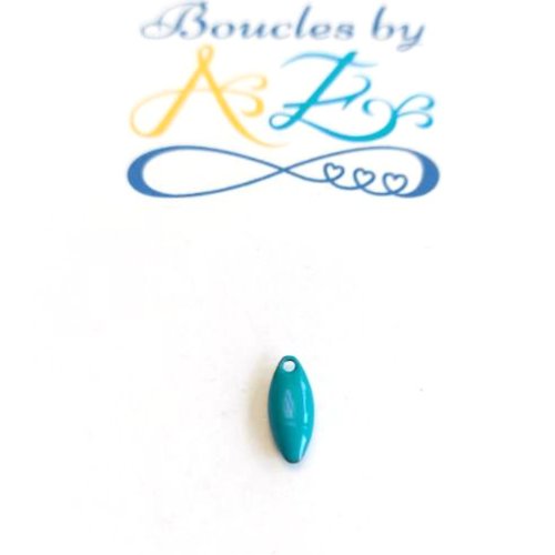 *sequin émaillé navette turquoise 10x4mm ve30-8*