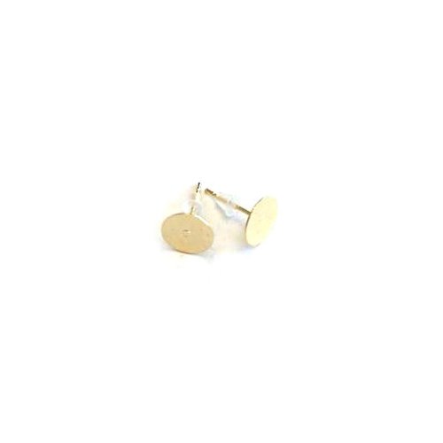 Clous d'oreilles disque en acier inoxydable doré 8mm sbopu-30
