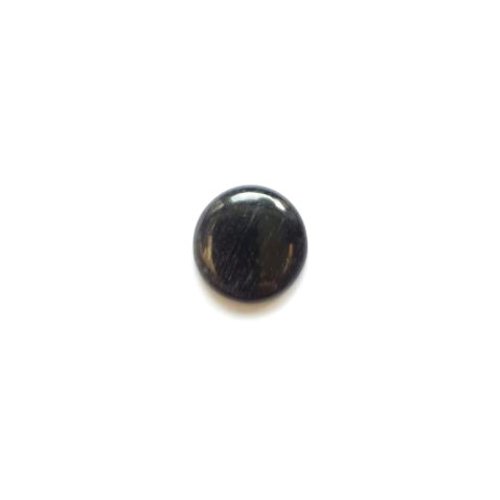 Cabochon oeil de chat noir en verre 12mm x1 ou x10 cav12-7