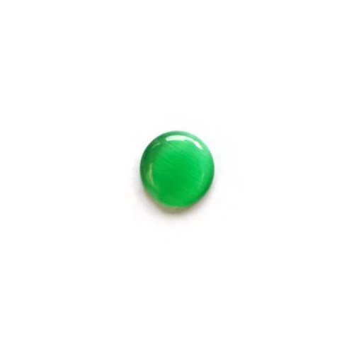 Cabochon oeil de chat vert en verre 12mm x1 ou x10 cav12-16