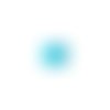 Cabochon oeil de chat turquoise en verre 12mm x1 ou x10 cav12-37
