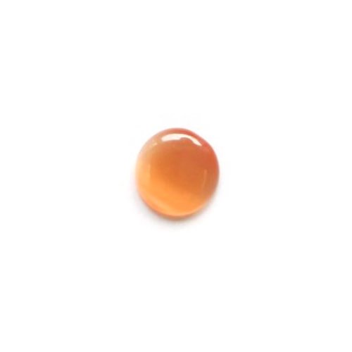 Cabochon oeil de chat orange en verre 12mm x1 ou x10 cav12-38
