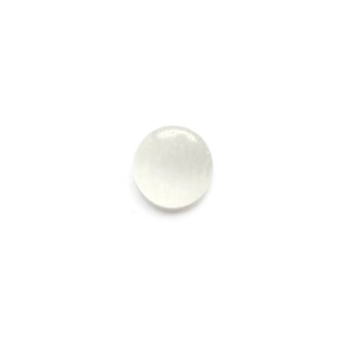 Cabochon oeil de chat blanc en verre 12mm cav12-39