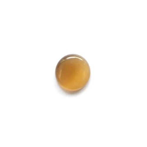 Cabochon oeil de chat marron en verre 12mm x1 ou x10 cav12-40