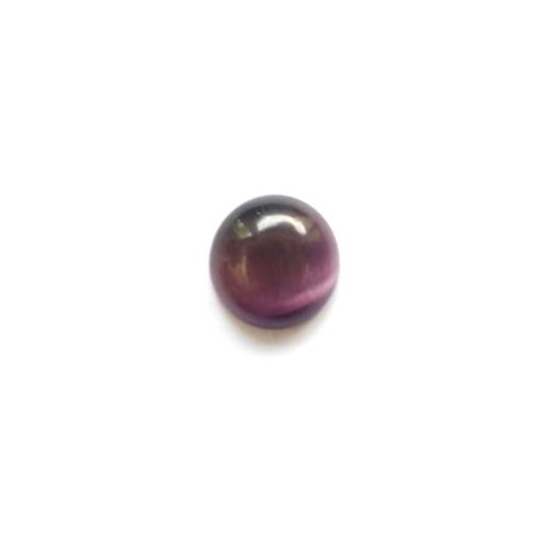 Cabochon oeil de chat violet en verre 12mm x1 ou x10 cav12-41