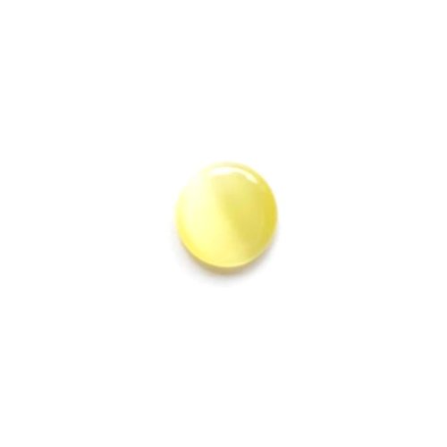 Cabochon oeil de chat jaune en verre 12mm x1 ou x10 cav12-45