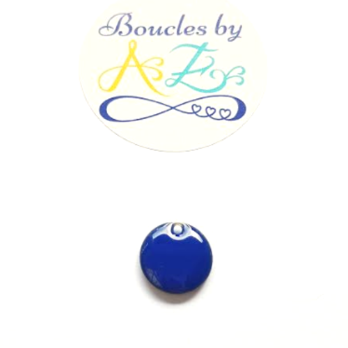 *sequin émaillé rond bleu marine 13mm ble29-5.*