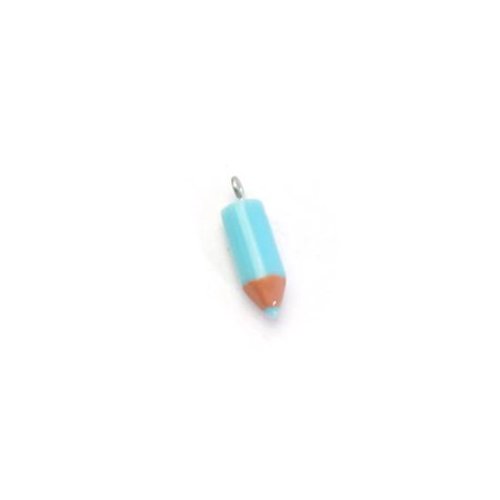 Breloque crayon turquoise 23x7mm tu7-10