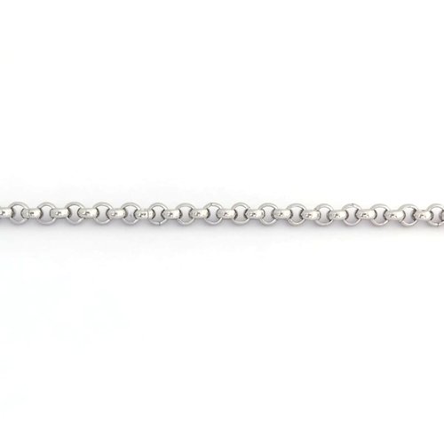 Chaîne rolo argentée 3 mm en acier inox cha-42