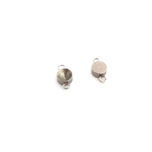 Intercalaire support strass 5mm acier inox argenté app-228