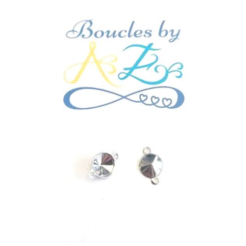*lot intercalaire support strass 6mm acier inox x10 lotapp-229*