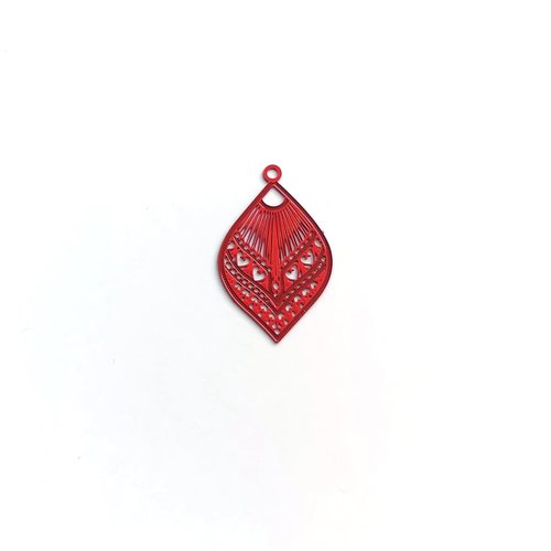Lot estampe goutte rouge 20x12mm x10 lotrou12-1