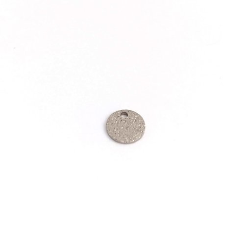 Sequin rond argenté stardust 8mm acier inox ar10-9