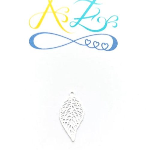 *estampe feuille blanche 19x10mm blc10-9.*