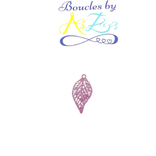 *lot estampe feuille violette 19x10mm x10 lotvi9-9.*