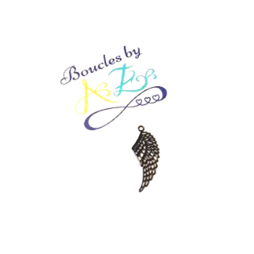 *estampe aile d'ange noire 22x9mm no14-3.*