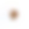 Estampe filigrane feuille beige en métal 22x13mm x1 ou x10 blc15-7