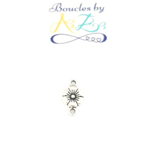 *intercalaire fleur argenté 18x10mm ar24-1*