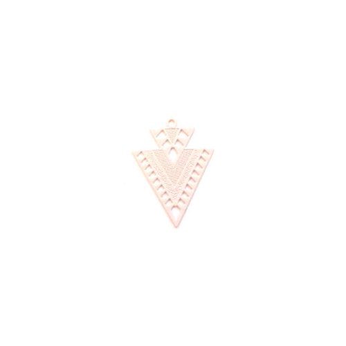 Breloque filigrane triangle rose 20x17mm ros28-3