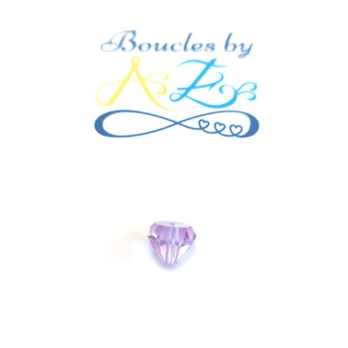 *perle facettée diamant violette 6x4mm pvi8-7*