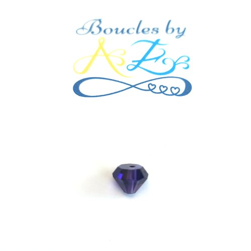 *perle facettée diamant violette 6x4mm pvi8-5*