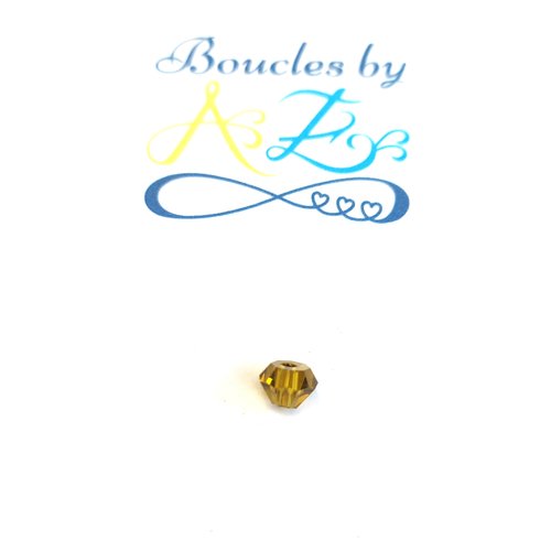 *perle facettée diamant kaki 6x4mm pve12-12*