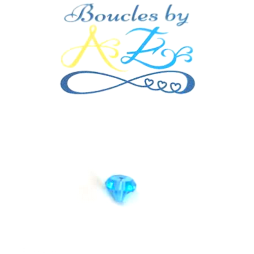 *perle facettée diamant turquoise 6x4mm ptu6-22*