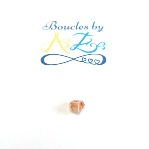 *perle facettée diamant rose 6x4mm pros5-21*