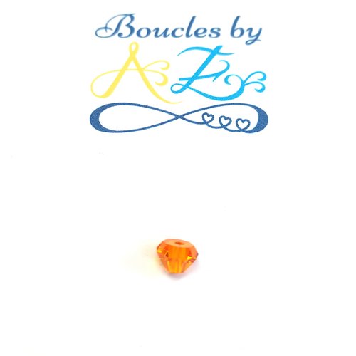 Perle facettée diamant orange 6x4mm por5-12