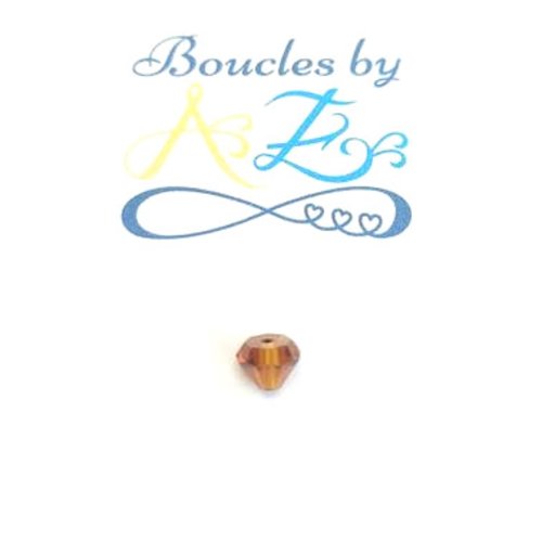 *perle facettée diamant marron 6x4mm pma3-11*