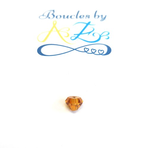 *perle facettée diamant ambre 6x4mm pja7-13*