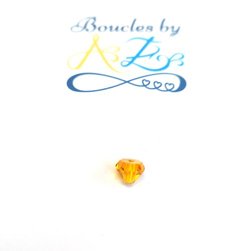 *perle facettée diamant jaune 6x4mm pja7-12*