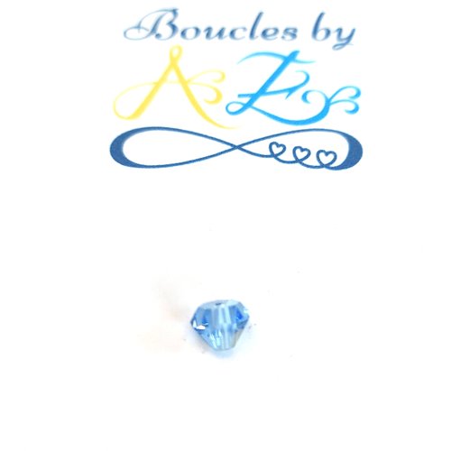 *perle facettée diamant bleu 6x4mm pble10-2*