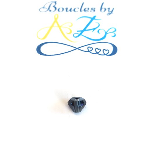 *perle facettée diamant bleu 6x4mm pble10-1*