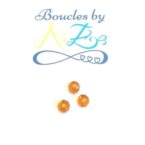 *perle facettée rondelle marron 4x3mm pma3-9*