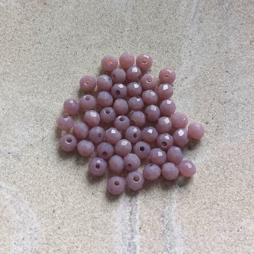 *perles à facettes mauves 4x3mm x50 pvi4-21*