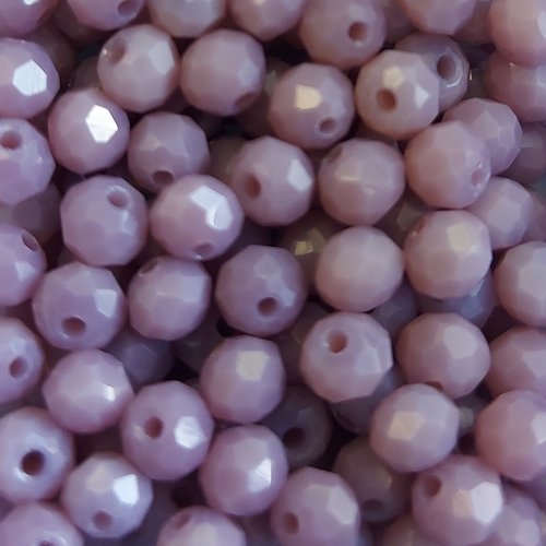*perles à facettes mauves 4x3mm x50 pvi4-20*