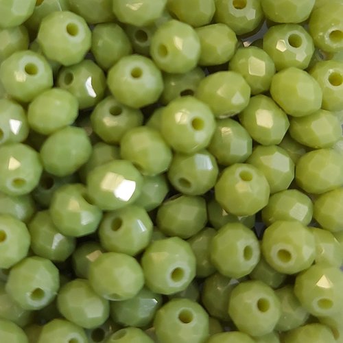 *perles à facettes vertes 4x3mm x50 pve7-9*